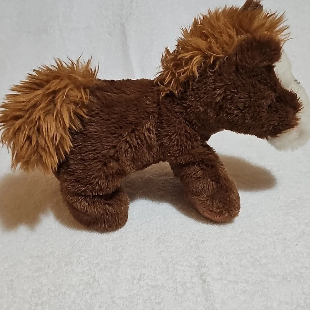 The Petting Zoo Small Brown Plush Horse Used